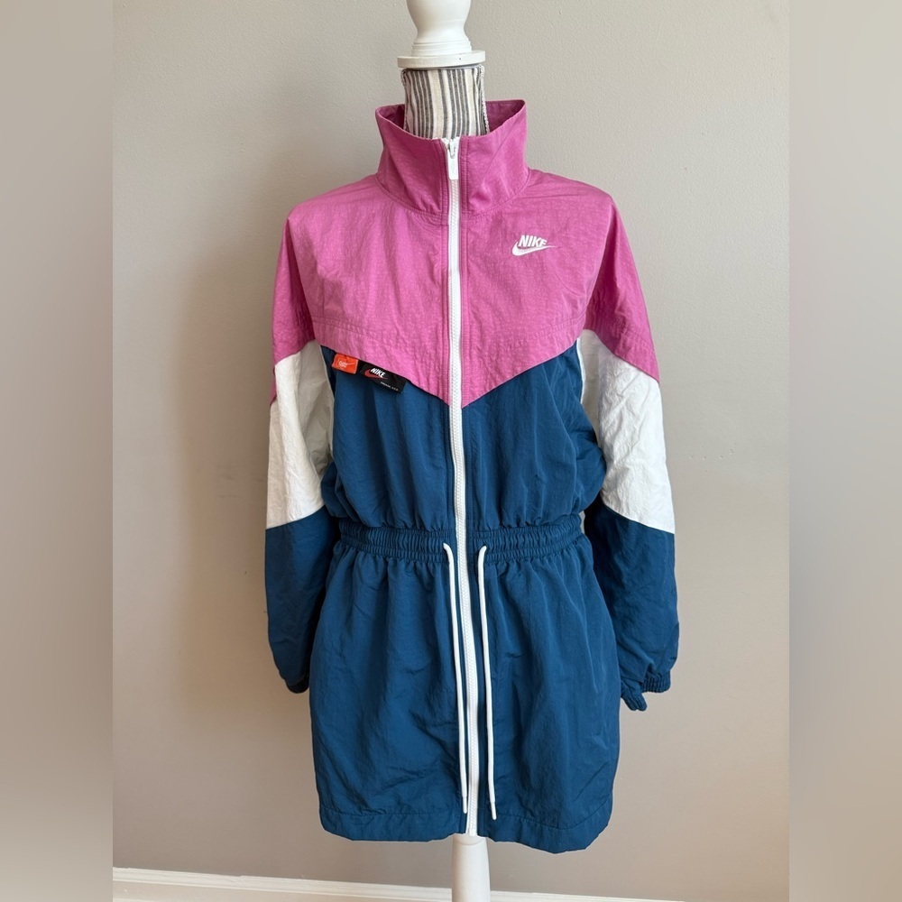 Nike Pink and Teal “track” jacket size XS worn once Absolutely beautiful